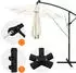 ML-Design Ampelschirm Ø330cm Aluminium LED-Solar UV50+ beige (490018133)