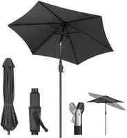 Sekey 220cm Sonnenschirm Balkon Mit Kurbel Und Auto Kippen,marktschirm F&uuml;r
