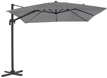 Brafab Linz H&auml;ngesonnenschirm 300x300cm Aluminium/Polyester Anthrazit/Grau