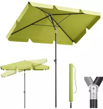 Sekey Balkonschirm 2-in-1 Set 200x125cm apfelgr&uuml;n