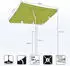 Sekey Balkonschirm 2-in-1 Set 200x125cm apfelgrün