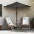 vidaXL Gartenparasol 294 x 150 x 223 cm Stoff Schwarz (42003265)