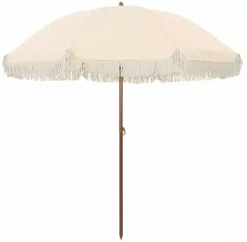 vidaXL Szahl Sonnenschirm &Oslash; 205 x 209 cm gelb/wei&szlig; (42006680)