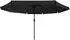 vidaXL Gartenschirm mit LED-Lichtern 395x245 cm Schwarz (42003650)