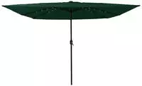 vidaXL Garten-Sonnenschirm Gr&uuml;n 295 x 295 x 245 cm Polyester und Stahl