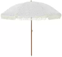 vidaXL Strandparasol Grau und Wei&szlig; 205 x 205 x 210 cm