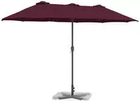 vidaXL Garten-Sonnenschirm Bordeauxrot 370 x 197 x 239 cm
