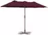 vidaXL Gartenparasol Bordeauxrot 380 x 196 x 235 cm 42003373