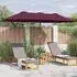 vidaXL Gartenparasol Bordeauxrot 380 x 196 x 235 cm 42003373