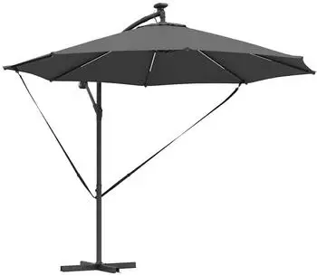 vidaXL Auskragender Bananenschirm Anthrazit 294 x 294 x 248 cm (42003385)