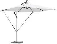 vidaXL Sonnenschirm Sand 249 x 249 x 250 cm Polyester und Aluminium