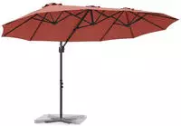 vidaXL Sonnenschirm Terrakotta 372 x 198 x 243 cm
