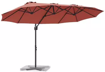 vidaXL Sonnenschirm Terrakotta 372 x 198 x 243 cm