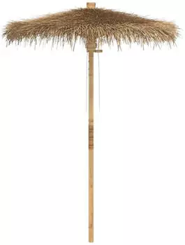 vidaXL Tiki-Schirm mit Bananenblatt-Dach 150 cm Bambus