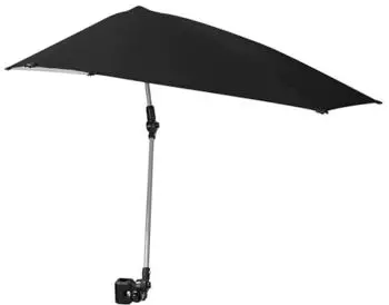 Sport-Brella Versa-Brella Verstellbarer Sonnenschirm 360&deg; Schwenk UPF 50+, 107cm, Schwarz (250126)