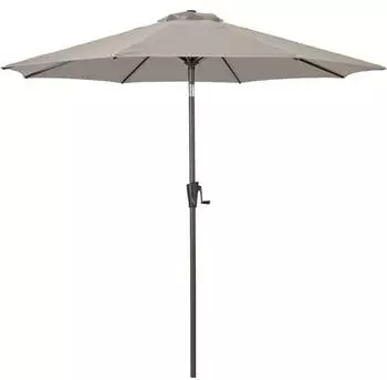 Siena Garden FAGUS Mittelstockschirm Kurbel Ø 250 cm taupe / anthrazit (W30081)