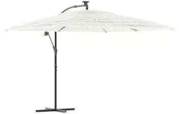 Helloshop26 Gartenschirm Polyester, Stahlmast, 290x290cm, UV-Schutz, weiß (02_0056384)