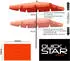 QUICK STAR Balkon-Sonnenschirm Rechteckig 200x125cm Rotorange UV50 (77501)