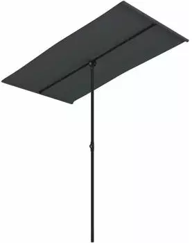 Helloshop26 Sonnenschirm 180x130cm Aluminium Schwarz (02_0008214)