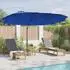 vidaXL Garten-Kantilever-Pergola Azurblau 372x198x243cm (42003380)