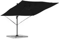 vidaXL Roma Parasol Schwarz 286 x 284 x 265 cm Aluminium und Polyester
