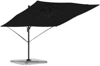 vidaXL Freischwingender Roma Parasol 286x285x265 cm Schwarz (42003339)