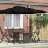 vidaXL Freischwingender Roma Parasol 286x285x265 cm Schwarz (42003339)