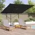 vidaXL Freischwingender Roma Parasol 286x285x265 cm Schwarz (42003339)