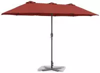 vidaXL Garten-Sonnenschirm Terrakotta 370 x 197 x 239 cm