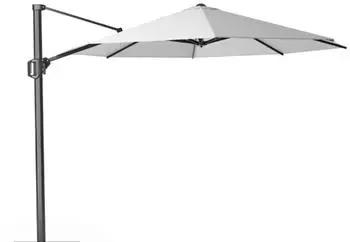 Natur24 Ampelschirm T1 Cartagena 350x350x257cm inkl. Granitplatte Polyester Weiß