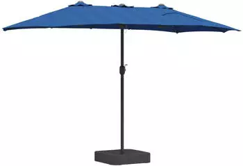 vidaXL Gartenparasol Blau 385 x 209 x 244 cm Stoff (42003290)