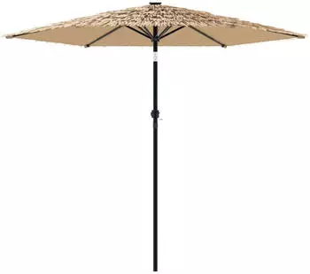 Helloshop26 Gartenschirm Stahlmast 223x223x213cm Polyester Braun (02_0056392)
