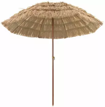 vidaXL Strandparasol &Oslash; 206 x 209.5 cm Stahl Braun (42006677)