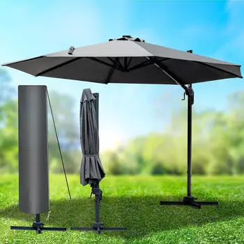 Brast Alu Ampelschirm &Oslash;300cm grau