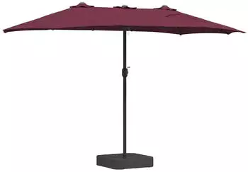 vidaXL Gartenparasol Bordeauxrot 385 x 209 x 244 cm Stoff (42003287)