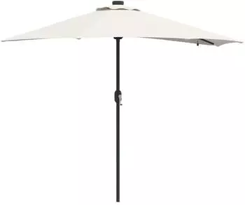 vidaXL Gartenparasol Sandfarbe 294 x 150 x 223 cm Stoff (42003259)