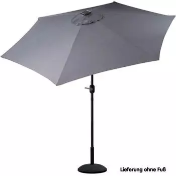 Dema Alu-Sonnenschirm mit Solar-LED-Licht 270 cm Triest anthrazit