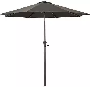 Siena Garden FAGUS Mittelstockschirm Kurbel Ø 250 cm anthrazit / anthrazit (W30079)