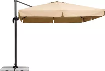 Schneider Ampelschirm Rhodos LxB: 300x300 cm Schutzh&uuml;lle + Schirmst&auml;nder natur (002387015601)