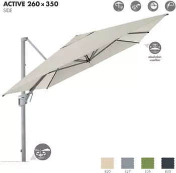 Doppler ACTIVE Neo Side 260 x 350 cm Pendelschirm 836 Fresh Green (440219 836)