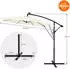 ML-Design Ampelschirm mit Solar-LED Ø300cm Aluminium Beige 360° drehbar UV50+ (ML-Design)