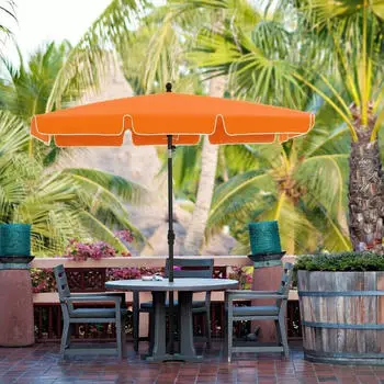 Songmics Sonnenschirm 200x125cm UPF 50+ beidseitig knickbar Orange (GPU25OG)
