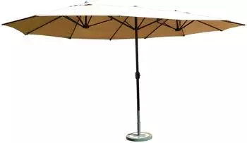 Leco Oval-Schirm 270 x 460 cm beige-natur