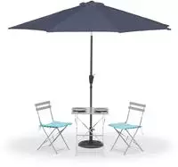 Sonnenschirm, &Oslash; 300 Cm, Knickbar, Mit Kurbel & Schutzh&uuml;lle, Runder Gartenschirm,