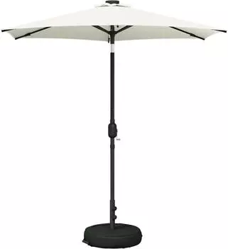 vidaXL Garten Sonnenschirm mit LED-Lichtern 230 x 230 cm Polyester (42036249)