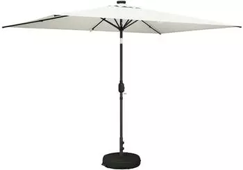 vidaXL Garten Sonnenschirm mit LED-Lichtern 200 x 300 cm Polyester (42036240)