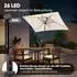 Sekey Sonnenschirm 300 x 200 cm Rechteckig mit LED Solar Beleuchtung (UB215)
