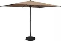 vidaXL Garten-Schirm mit Fu&szlig; 200 x 300 cm Polyester Rechtwinklig Taupe