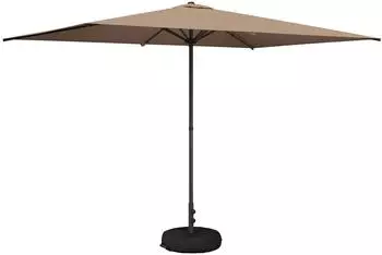 vidaXL Garten-Sonnenschirm 200 x 300 cm Polyester Rechtwinklig Taupe (42036205)