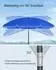 Songmics Sonnenschirm Ø200cm rund UPF 50+ neigbar blau (GPU65BUV1)